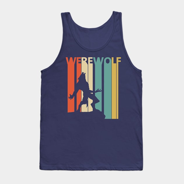 Vintage Halloween Werewolf Gift Tank Top by GWENT